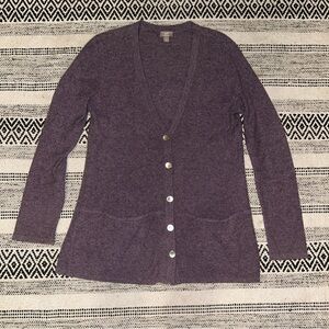 J. Jill Heathered Purple Cardigan